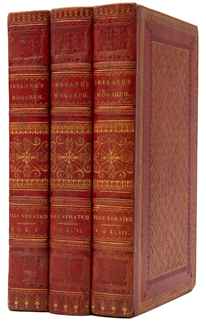 An exceptionally handsome set of  William Hogarth Illustrated, edited by John Ireland, with 135 finely engraved plates.