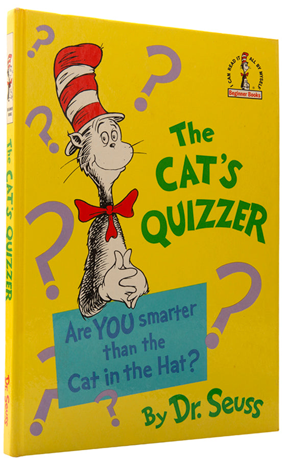 The Cat's Quizzer is a very rare title from the Dr. Seuss canon, one of six titles Dr Seuss Enterprises withdrew from publication in 2021.
