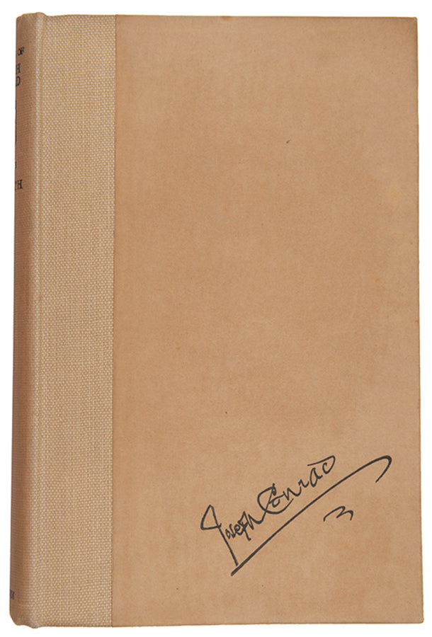 An attractive, signed set of the works of Joseph Conrad, here presented with the loose original printed dedication from Nigger of the 'Narcissus' inserted