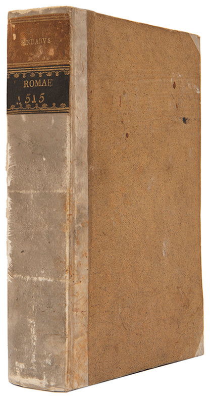 First separate edition, with the scholia, of Pindar's Odes. The first Greek book printed in Rome.