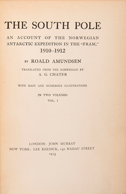 Amundsen's cornerstone of Antarctic exploration; the account of the first expedition to reach the South Pole.