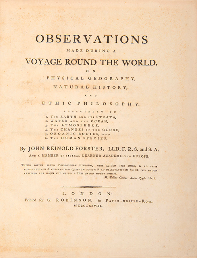 Observations made during a Voyage round the World,