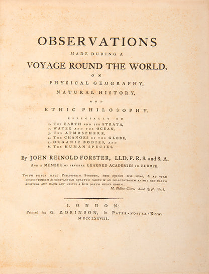Observations made during a Voyage round the World,