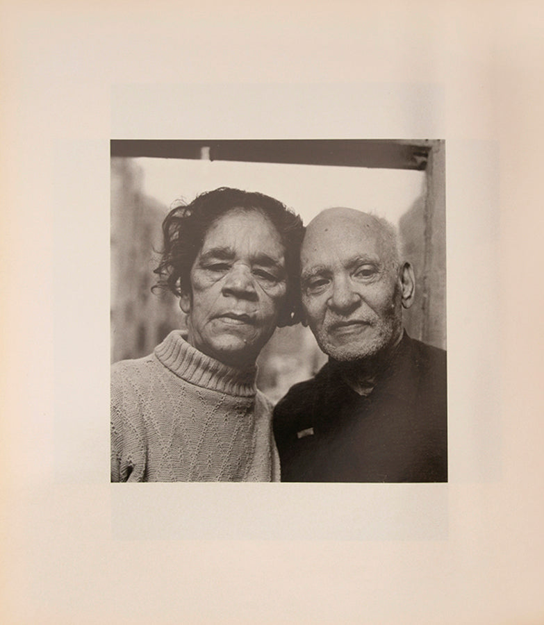 Bruce Davidson regularly visited East Harlem with a view camera and tripod with which he photographed the residents of a city block on East 100th Street between First and Second Avenues in New York. Davidson chose this block because, at the time, it had a reputation as being one of the worst in the city.