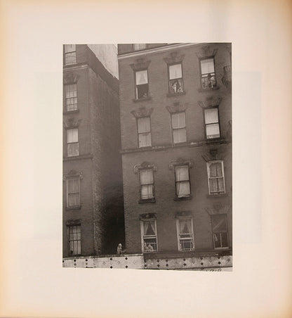 Bruce Davidson regularly visited East Harlem with a view camera and tripod with which he photographed the residents of a city block on East 100th Street between First and Second Avenues in New York. Davidson chose this block because, at the time, it had a reputation as being one of the worst in the city.