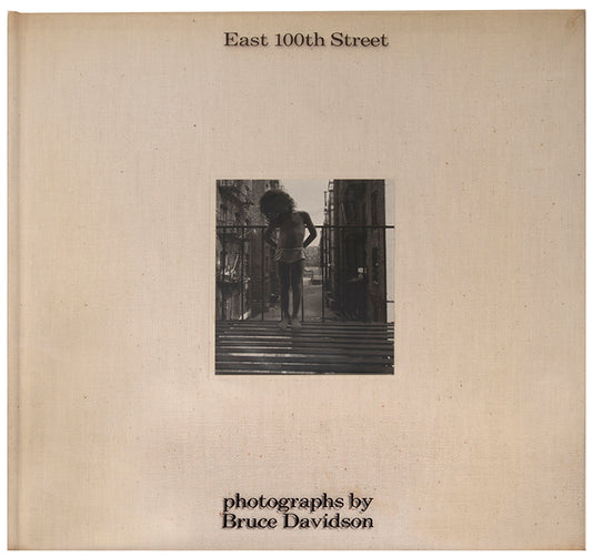 Bruce Davidson regularly visited East Harlem with a view camera and tripod with which he photographed the residents of a city block on East 100th Street between First and Second Avenues in New York. Davidson chose this block because, at the time, it had a reputation as being one of the worst in the city.