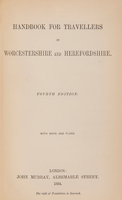This is the only edition on Worcester and Herefordshire.