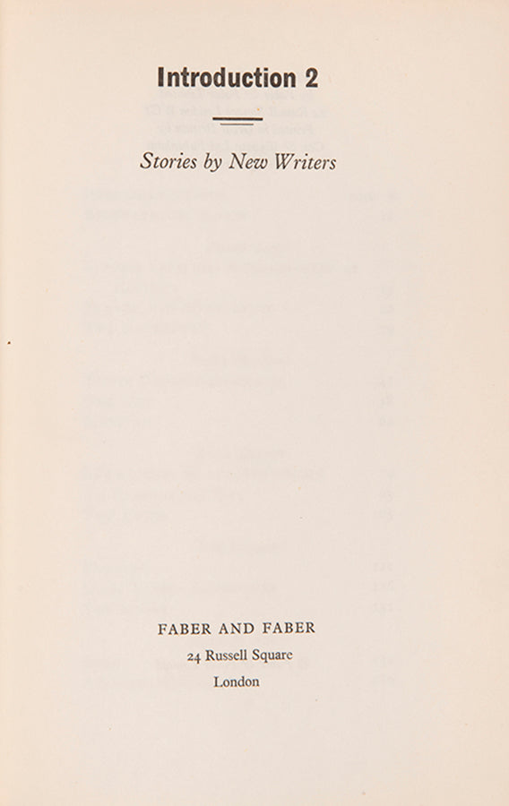 First edition of Introduction 2, containing three stories by Tom Stoppard.