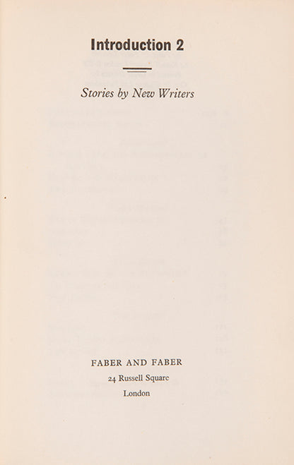 First edition of Introduction 2, containing three stories by Tom Stoppard.