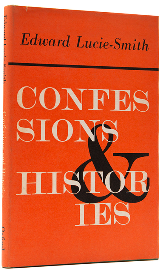 First edition of Confessions & Histories by Edward Lucie-Smith.