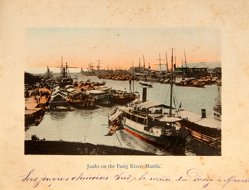 An evocative series of colour photographs of the Philippines, ranging from views of Manilla harbour to domestic scenes such as a butcher's shop, washer-women, market scenes, rice cleaning, and a cock fight.