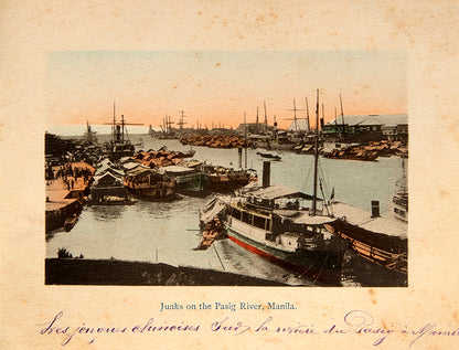 An evocative series of colour photographs of the Philippines, ranging from views of Manilla harbour to domestic scenes such as a butcher's shop, washer-women, market scenes, rice cleaning, and a cock fight.