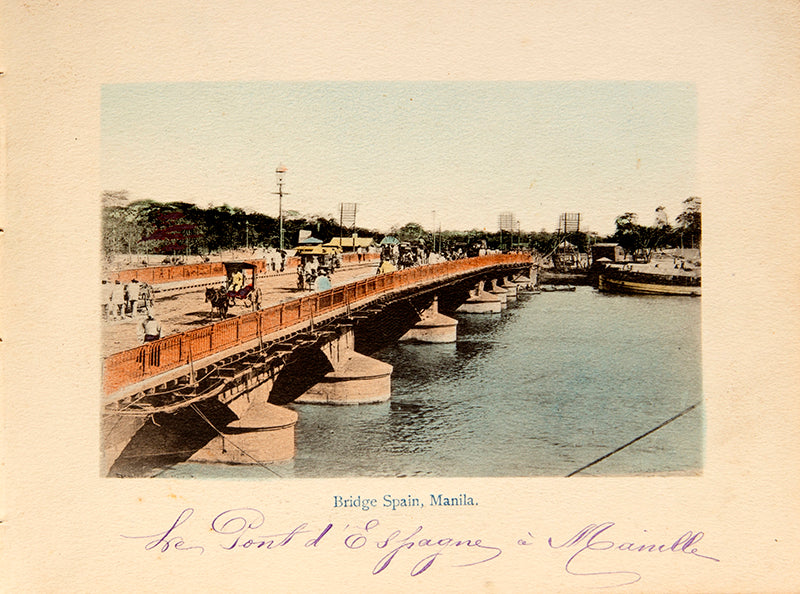 An evocative series of colour photographs of the Philippines, ranging from views of Manilla harbour to domestic scenes such as a butcher's shop, washer-women, market scenes, rice cleaning, and a cock fight.