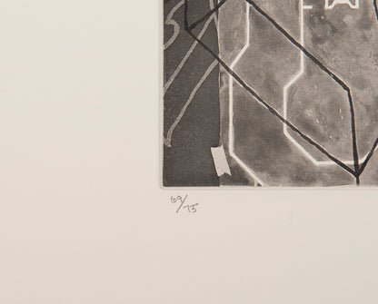 Jasper Johns, Untitled from The Geldzahler Portfolio, 1997, etching, signed by the artist, from the edition of 75, on Hahnemuhle copperplate paper