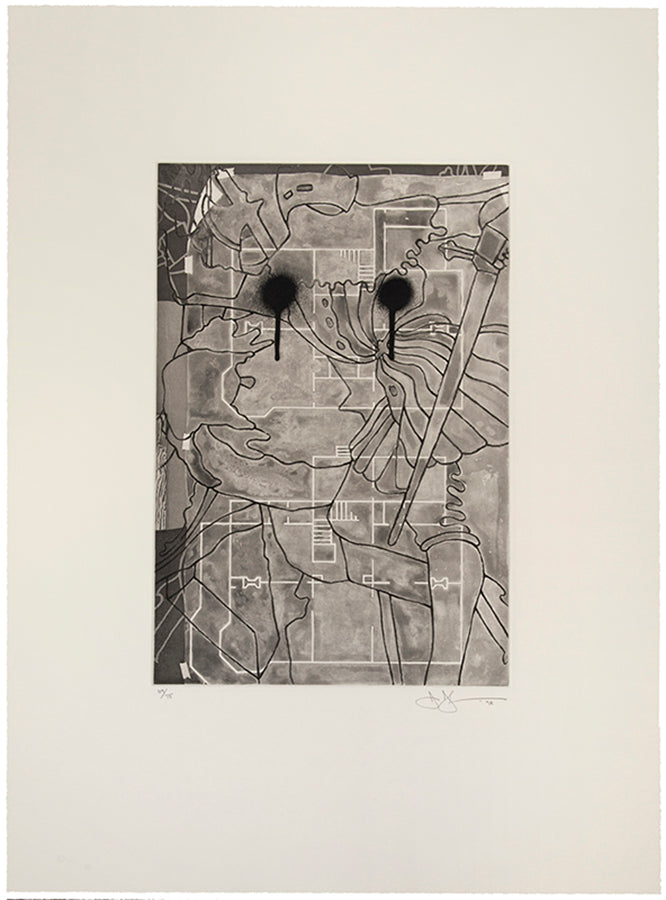Jasper Johns, Untitled from The Geldzahler Portfolio, 1997, etching, signed by the artist, from the edition of 75, on Hahnemuhle copperplate paper