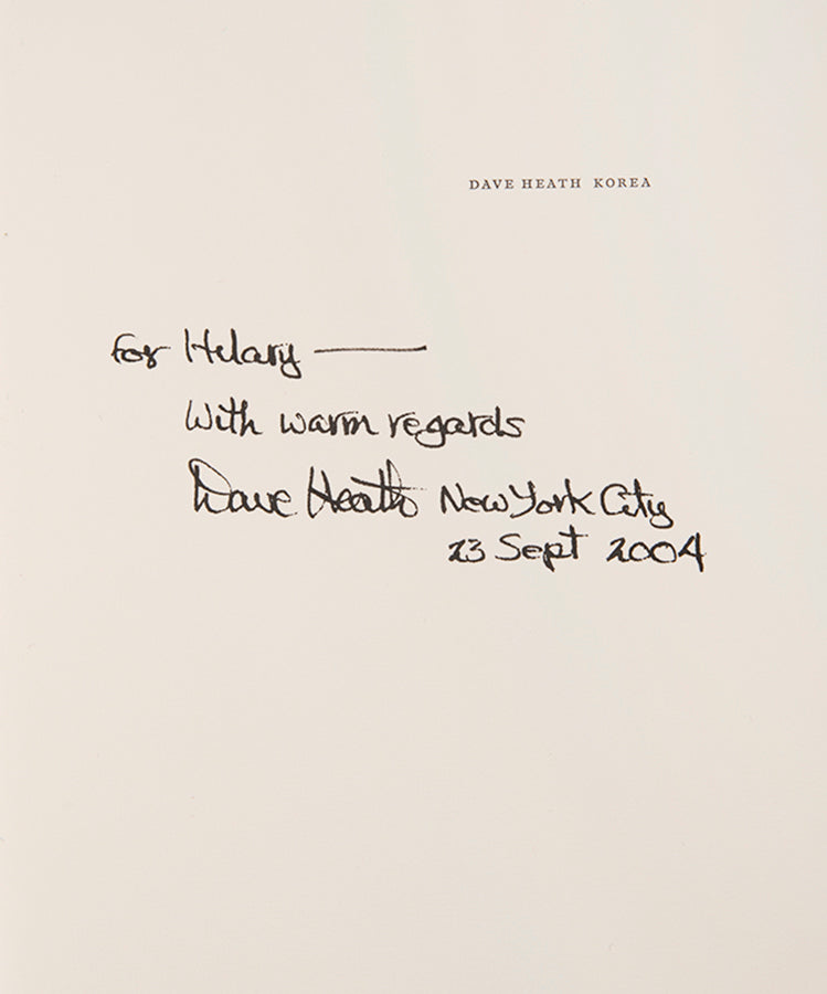 Presentation copy of the special edition of Dave Heath's Korea.