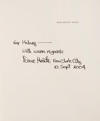 Presentation copy of the special edition of Dave Heath's Korea.