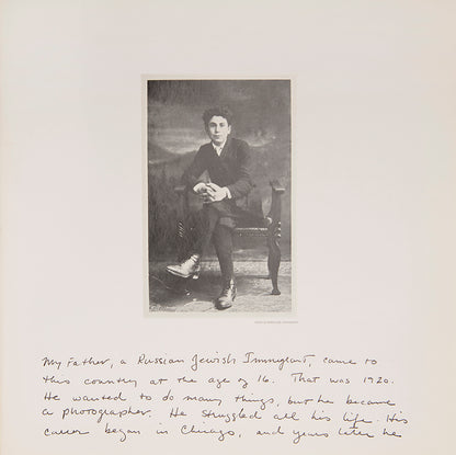 Contains photographs taken by Seymour and also by his father and other family and friends. The title is derived from a poem written by his mother titled 'A Loud Song, Mother / For My Son Daniel Seymour' which is reproduced here along with other texts including a coming of age letter from his stepfather Allen Tate and a note from Robert Frank.