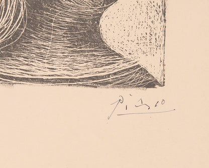 Pablo Picasso, Tete de Femme, 1925, lithograph, signed by the artist, from the edition of 100, on Japanese imperial paper