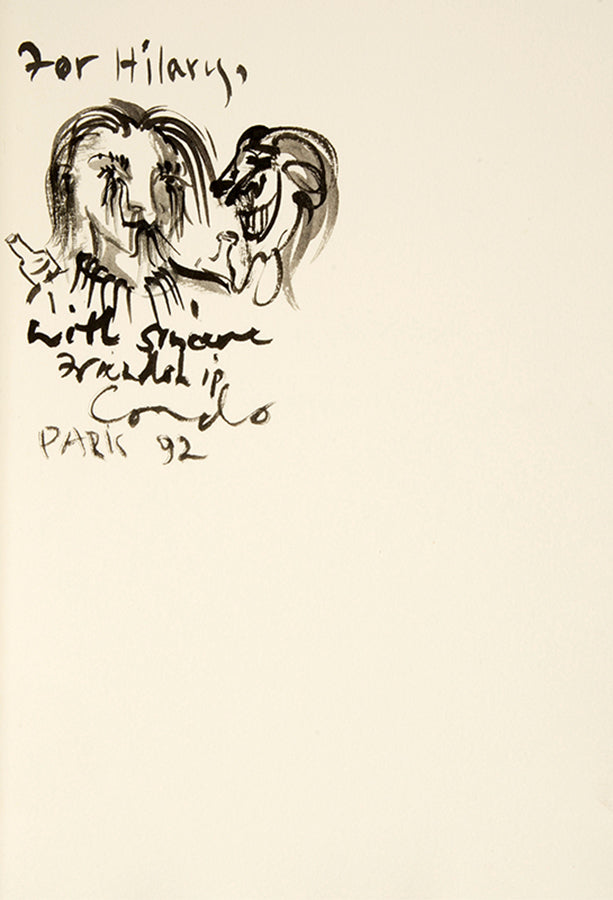 First edition of Ghost of Chance by William Burroughs and George Condo, inscribed by Condo to Hilary Gerrard.