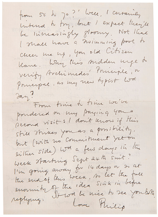 First edition of Femmes Damnees by Philip Larkin, one of 400 copies, inscribed by the author to Bruce Montgomery.