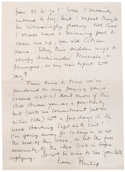 First edition of Femmes Damnees by Philip Larkin, one of 400 copies, inscribed by the author to Bruce Montgomery.