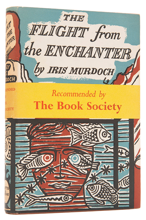 First edition of The Flight From the Enchanter by Iris Murdoch, with the Edward Bawden dustjacket and Book Society wraparound band.
