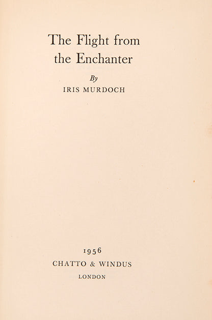First edition of The Flight From the Enchanter by Iris Murdoch, with the Edward Bawden dustjacket and Book Society wraparound band.