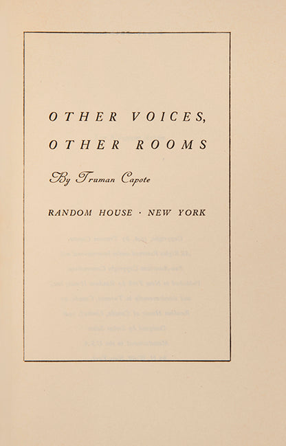 Other Voices, Other Rooms.