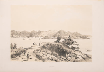 Borget's fine lithographic views of China, including five of Hong-Kong, and others relating to Macao and Canton.