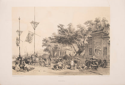 Borget's fine lithographic views of China, including five of Hong-Kong, and others relating to Macao and Canton.