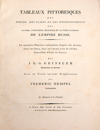 Mahlerische Darstellungen der Sitten, Gebräuche und Lustbarkeiten bey den Russischen,
