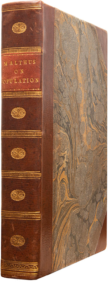 The second edition of Thomas Malthus' Essay on the Principle of Population, in essence a new work laying emphasis