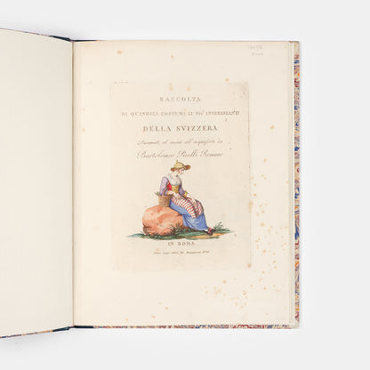 An unusual album of Swiss costume plates by the nineteenth century artist Bartolomeo Pinelli