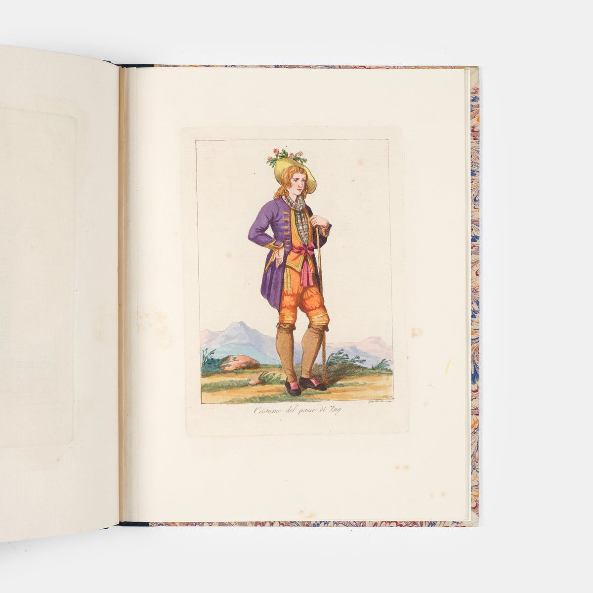 An unusual album of Swiss costume plates by the nineteenth century artist Bartolomeo Pinelli