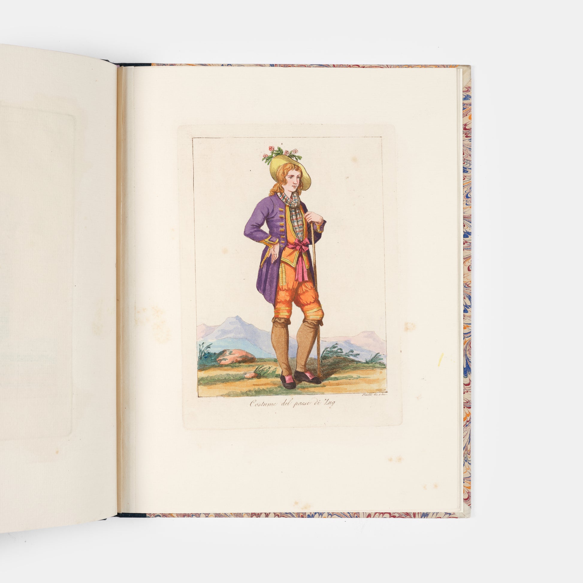 An unusual album of Swiss costume plates by the nineteenth century artist Bartolomeo Pinelli