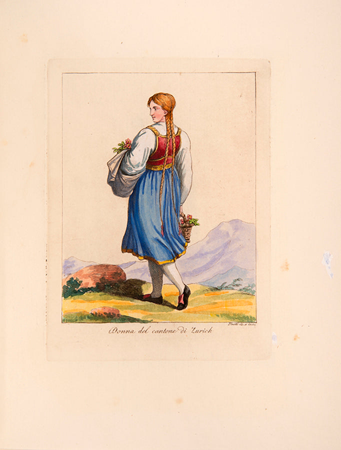 An unusual album of Swiss costume plates by the nineteenth century artist Bartolomeo Pinelli