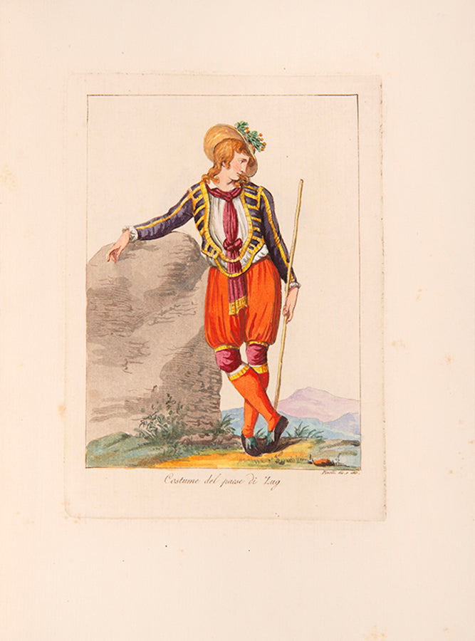 An unusual album of Swiss costume plates by the nineteenth century artist Bartolomeo Pinelli