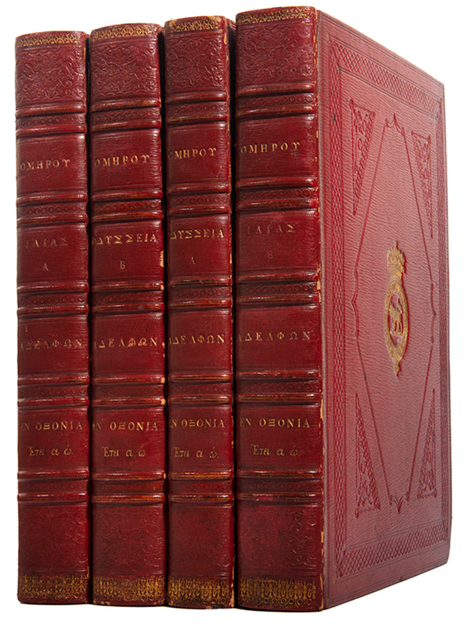 One of 25 large paper copies of the Iliad and Odyssey by Homer, edited by Thomas Grenville, presented to the Marquis of Stafford.