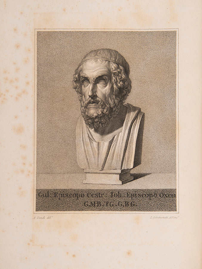 One of 25 large paper copies of the Iliad and Odyssey by Homer, edited by Thomas Grenville, presented to the Marquis of Stafford.