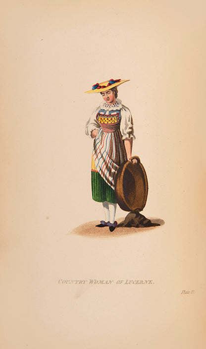 The scarce first edition of Yosy's classic work on the costume of Switzerland. With the distinguished provenance of the renowned book collector, H. Bradley Martin.