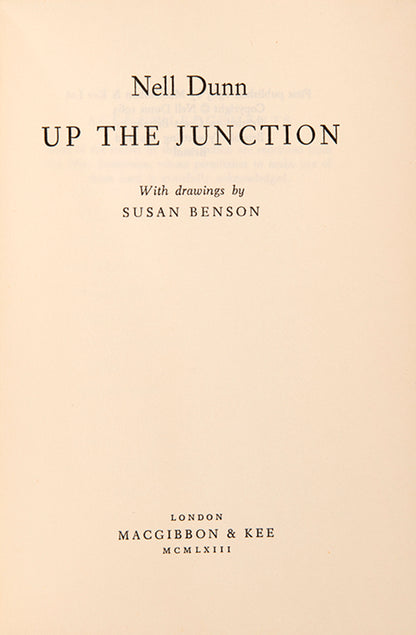 First edition of Up the Junction by Nell Dunn.