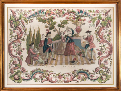 A suite of four hand coloured engravings.