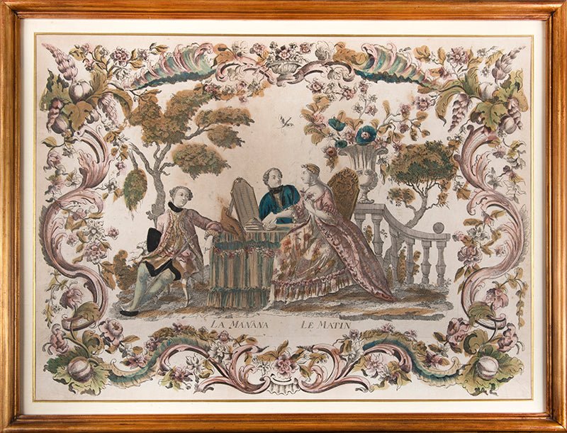 A suite of four hand coloured engravings.