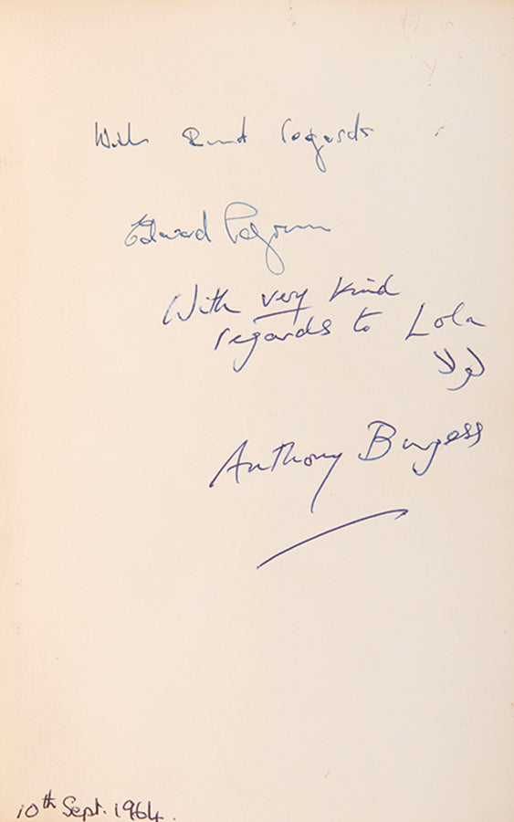 First edition of The Eve of Saint Venus by Anthony Burgess, inscribed by the author and illustrator.