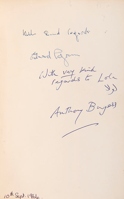 First edition of The Eve of Saint Venus by Anthony Burgess, inscribed by the author and illustrator.