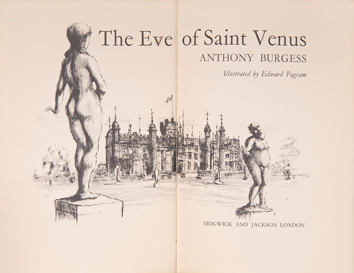 First edition of The Eve of Saint Venus by Anthony Burgess, inscribed by the author and illustrator.