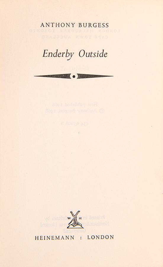 First edition of Enderby Outside by Anthony Burgess.