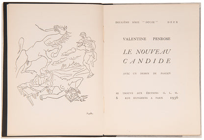 First edition of Le Nouveau Candide by Valentine Penrose, inscribed by the author to André Breton. 
