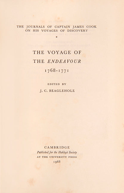 The standard modern edition of Cook's voyages.